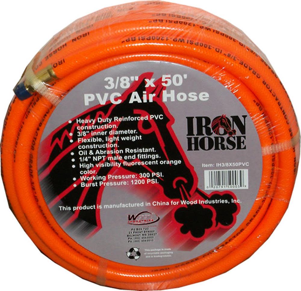 Iron Horse 3/8 ft. x 50 ft. Automatic Air Hose Reel with PVC