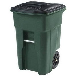 Trash Cart, Greenstone, Wheeled, 48-Gal.