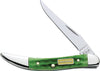 Case John Deere Bright Green Bone Small Toothpick Stainless Pocket Knife