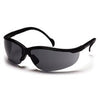 Venture II Safety Glasses, Gray/Black Frame