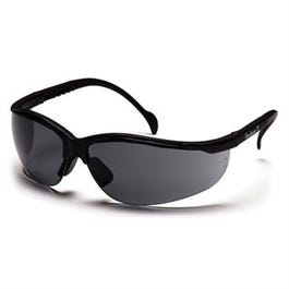 Venture II Safety Glasses, Gray/Black Frame
