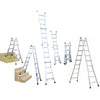 Werner 17 Ft. Aluminum Multi-Position Telescoping Ladder with 300 Lb. Load Capacity Type IA Ladder Rating