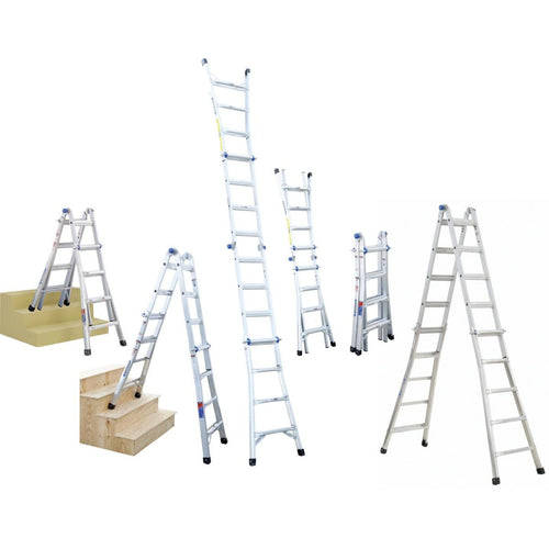 Werner 17 Ft. Aluminum Multi-Position Telescoping Ladder with 300 Lb. Load Capacity Type IA Ladder Rating