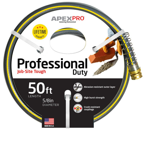 Teknor-Apex 5/8 x 50' Professional Duty Water Hose Black/Yellow (5/8 x 50', Black/Yellow)