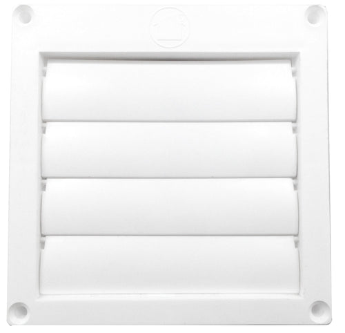 Speedi-Products 4-Inch Diameter Louvered Plastic Hood, White with 11-Inch Long Tailpipe (4 x 11, White)