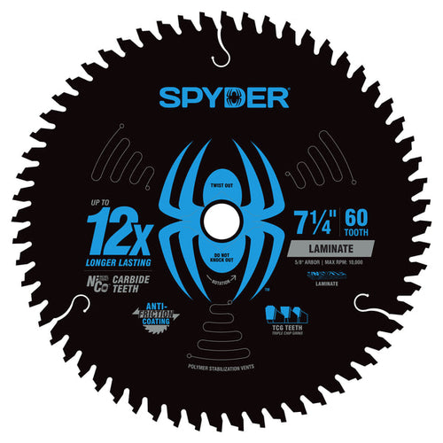 Spyder 7-1/4 60-Tooth Saw Blade for Laminate