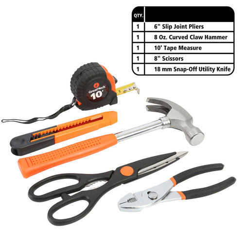 Great Neck 73802 Homeowner's Tool Set