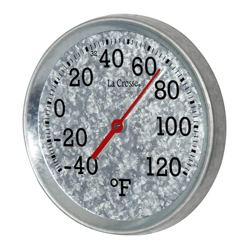 La Crosse Technology 8 inch Galvanized Metal Thermometer