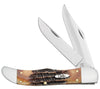 Case 6.5 BoneStag Folding Hunter with Leather Sheath