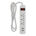 Howard Berger  Bright-Way 2 ft. 3-Outlet/2USB Power Strip in Grey (2', Grey)