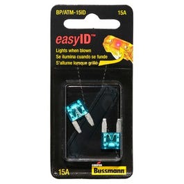 Blue Mini Auto Fuse, 15A, 2-Pk.