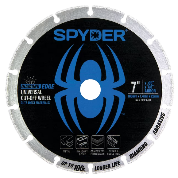 Spyder 7-IN Diamond Bite™ Universal Cut-Off Wheel