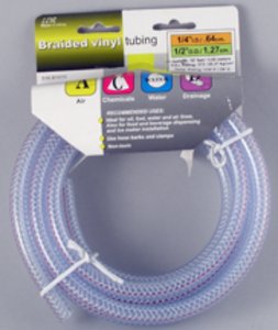 LDR Industries 1/4-Inch ID 10-Feet Bag Clear Braided Nylon Tubing