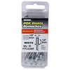 Aluminum Rivets, Short, White, 1/8-In. Dia., 25-Pk.