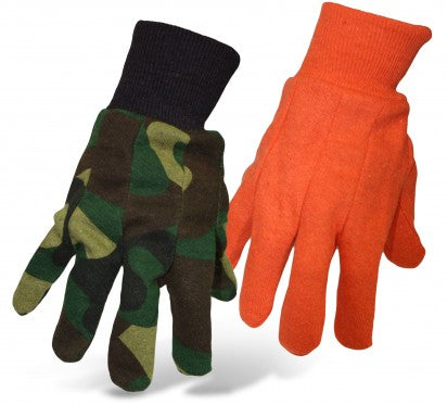 BOSS Cotton Jersey In Camo Or Blaze Orange With Knit Wrist