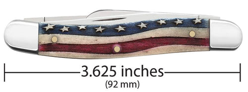 Case Star Spangled Series Embellished Smooth Natural Bone Medium Stockman