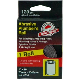 Plumber's Sanding Roll, 180 Grit, 1-In. x 10-Ft.