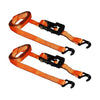 Ancra Cargo 1.25” x 15’ J-Hook Ratchet Tie-Down, Plastic Frame, 2 Pack