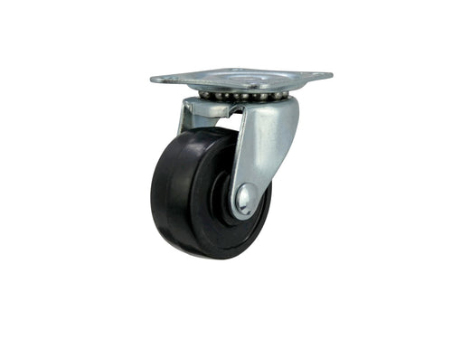 Shepherd Hardware 1-1/2-Inch Swivel Plate Soft Rubber Caster, 40-lb Load Capacity