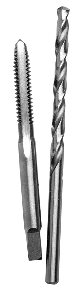 Century Drill And Tool Carbon Steel Plug Tap 10-24 And #25 Wire Gauge Drill Bit Combo Pack