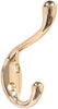 BRASS PLATED COAT/HAT HOOK