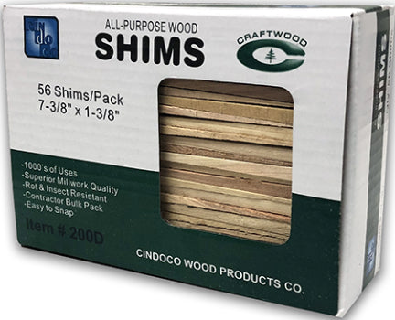 WOOD SHIMS 7 3/8 IN 56/PK