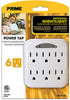 6 OUTLET POWER TAP WHITE