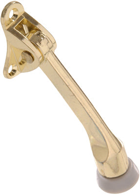 4  BRASS PLATED KICKDN DOOR STOP