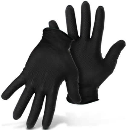 GLOVE NITRILE DISPOSABLE 8 MIL BK MED