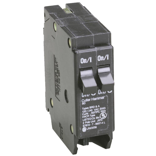 Eaton BD 15A/20A Double-Pole Standard Trip Duplex Circuit Breaker