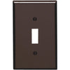 Leviton 1-Gang Smooth Plastic Mid-Way Toggle Switch Wall Plate, Brown