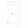 Leviton Duplex End Sectional 1-Gang Plastic Outlet Wall Plate, White