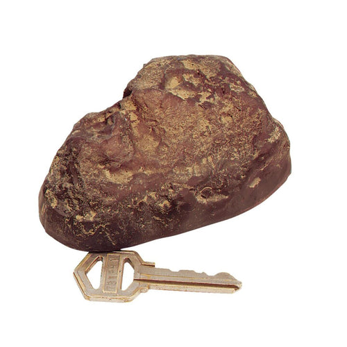 Lucky Line Gray/Brown Plastic Rock Key Hider