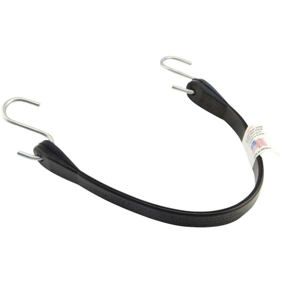 Erickson 18 In. Hook-to-Hook Black Industrial EDPM Rubber Tarp Strap