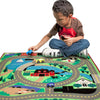 Melissa & Doug Round the Town Road Rug & Car Set