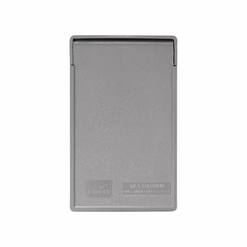 Eaton Cooper Wiring Non-metallic GFCI or Decorator Cover Vertical, Gray