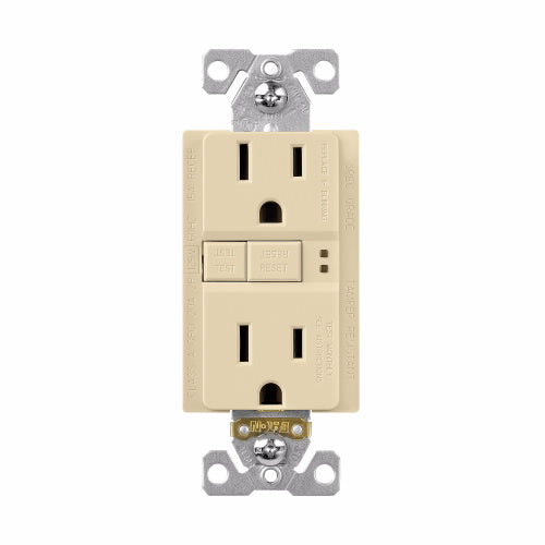 Eaton Cooper Wiring Ground Fault Circuit Interrupter Receptacle 15A, 125V Ivory