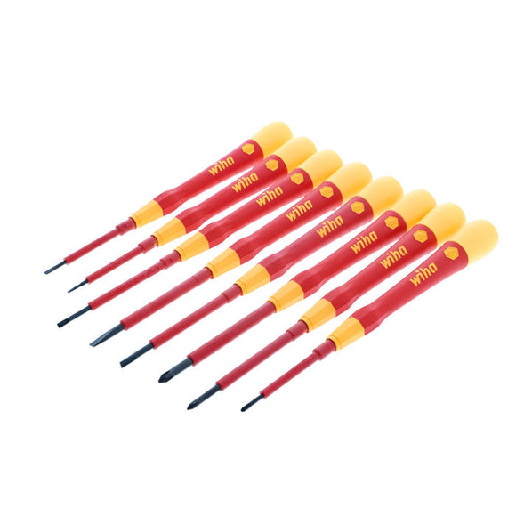 Wiha Tools 8 Piece Insulated PicoFinish Precision Screwdriver Set