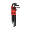 Klein L Style Ball End Hex Key Caddy Set Metric