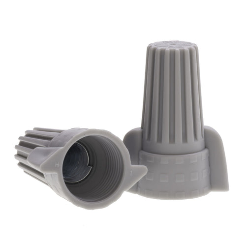 NSI Industries WWC-G-C Easy-Twist Winged Wire Connector, Standard Type, 18-8 AWG Wire Range, 600V, Grey - 50 Count