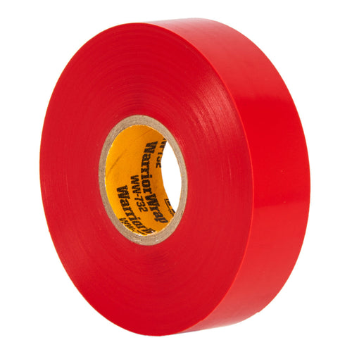 NSI Industries WW-732-RD WarriorWrap Premium Medium 3/4 in. x 66 ft. 7 mil Vinyl Electrical Tape, Red