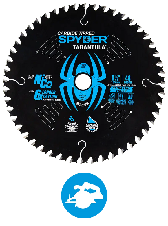 Spyder 6-1/2-In 48t Ultra Fine Finish Saw Blade